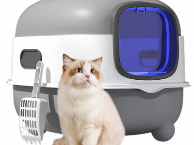 Arenero cerrado para gatos con luz ultravioleta calidad premium