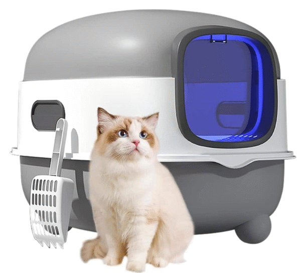 Arenero cerrado para gatos con luz ultravioleta calidad premium