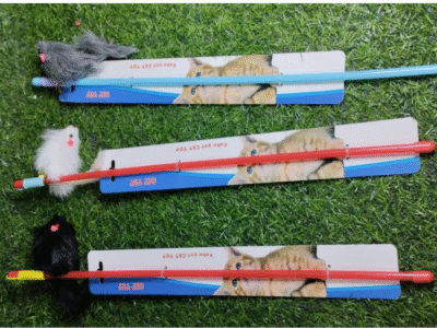 Varita con juguete de ratón para gatos